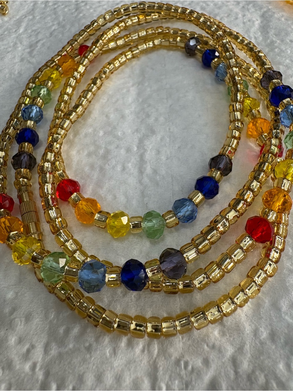 Gold-Tone Multicolor Waistbeads - Picture 8 of 11